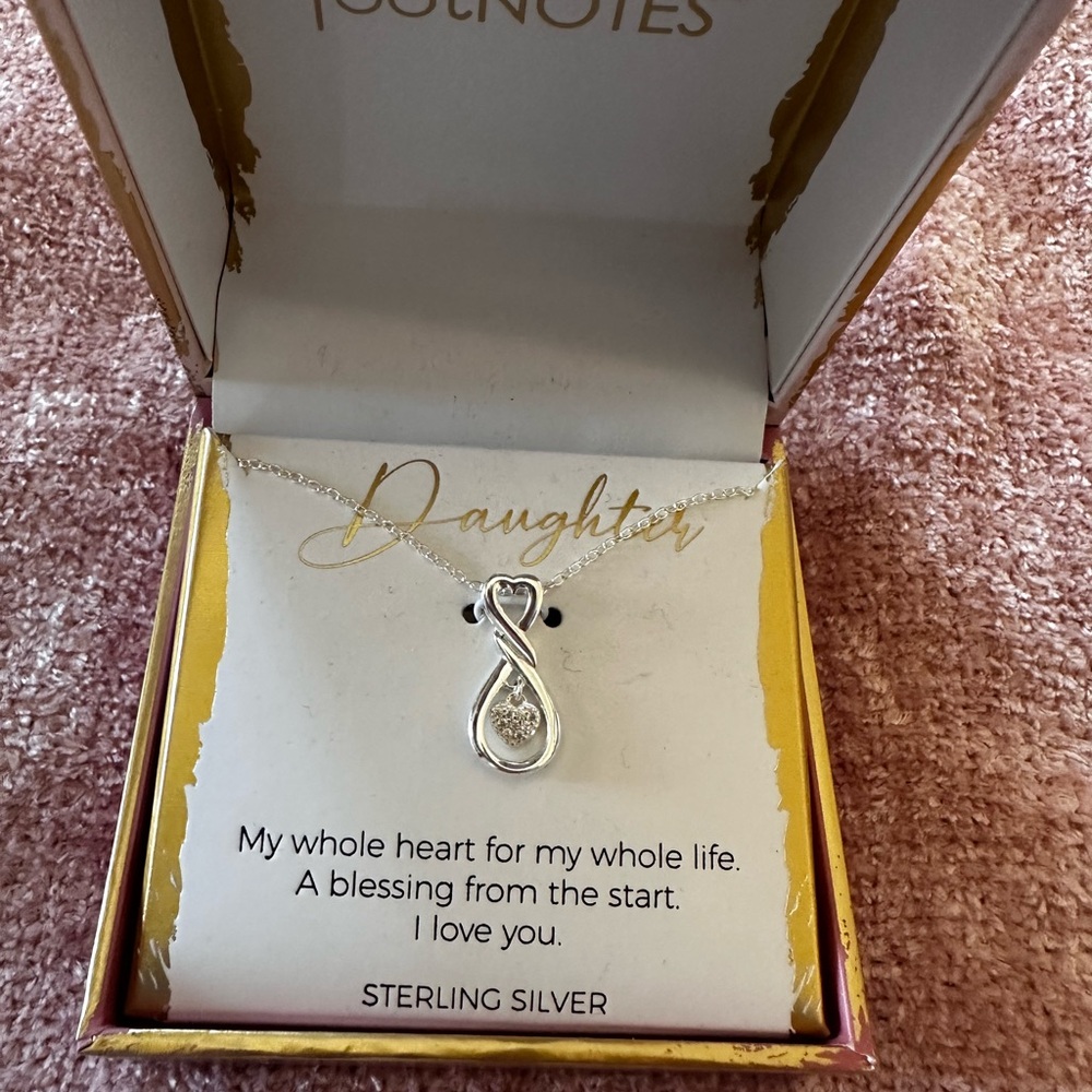 Silver Infinity Heart Necklace - Picture 3 of 4